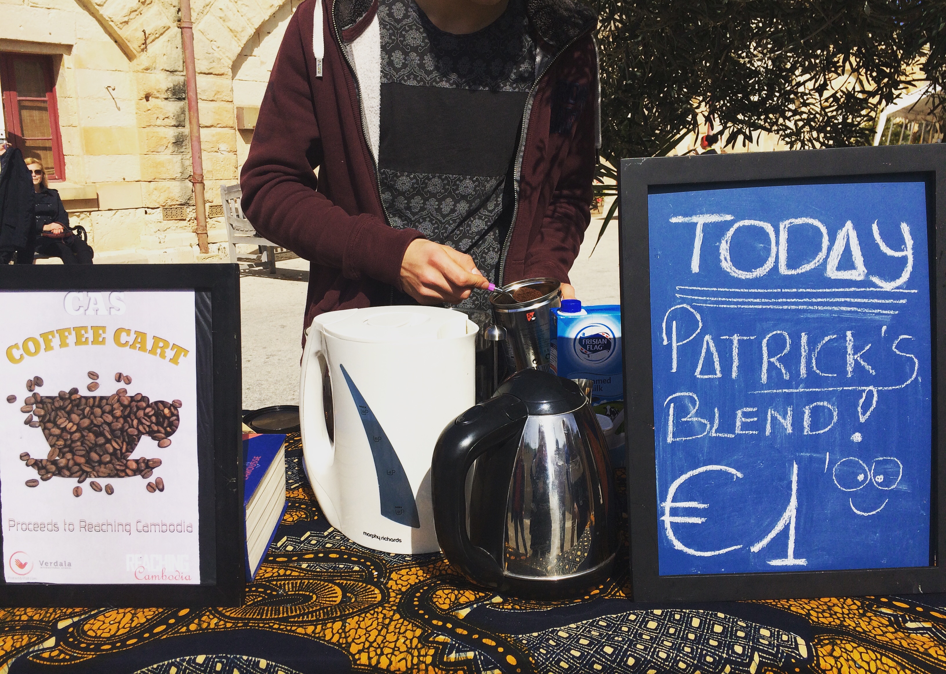 Student-run Coffee Cart in aid of Reaching Cambodia